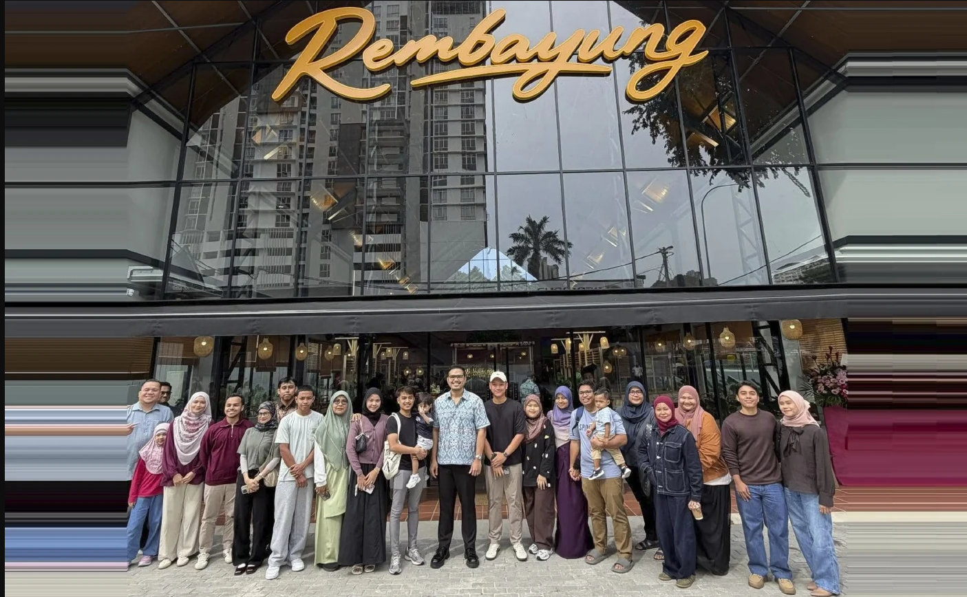 Khairul Aming at the Rembayung restaurant launch, representing the brand's growth and national pride following the pre-opening buzz in December 2025 and January 2026.