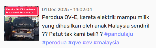 Automotive content creator @pandulaju shares in-depth EV car reviews in Malaysia, along with up-to-date electric vehicle news and insights